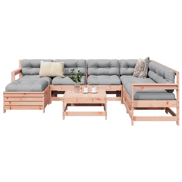 Grote foto vidaxl 8 delige loungeset massief douglas vurenhout tuin en terras tuinmeubelen