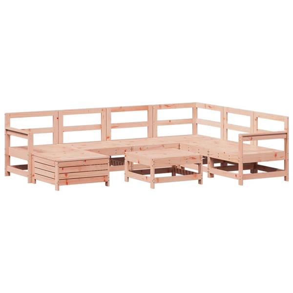 Grote foto vidaxl 8 delige loungeset massief douglas vurenhout tuin en terras tuinmeubelen