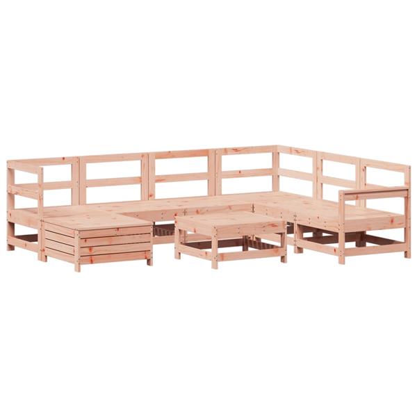 Grote foto vidaxl 8 delige loungeset massief douglas vurenhout tuin en terras tuinmeubelen
