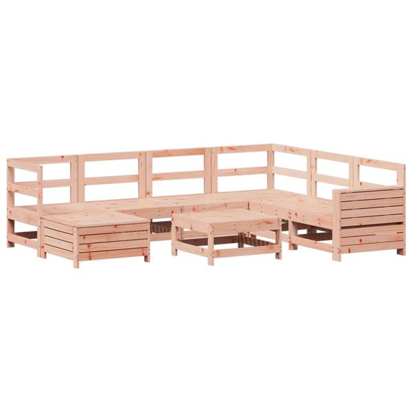 Grote foto vidaxl 8 delige loungeset massief douglas vurenhout tuin en terras tuinmeubelen