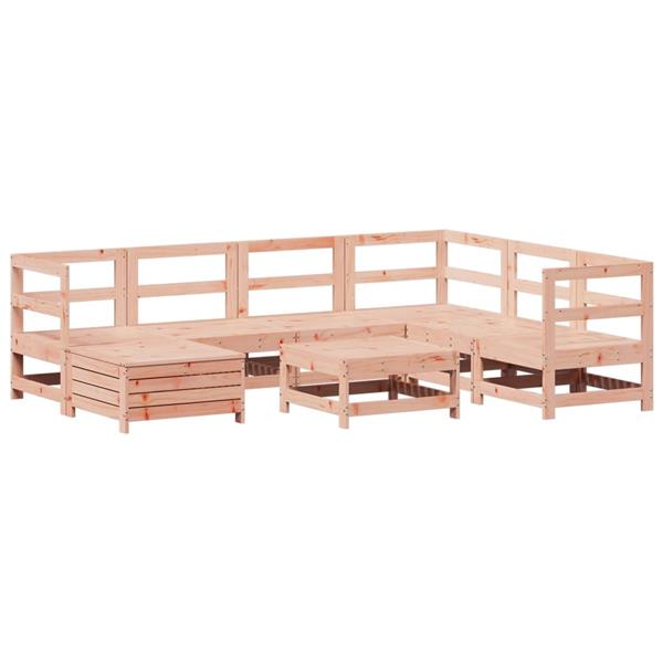 Grote foto vidaxl 8 delige loungeset massief douglas vurenhout tuin en terras tuinmeubelen