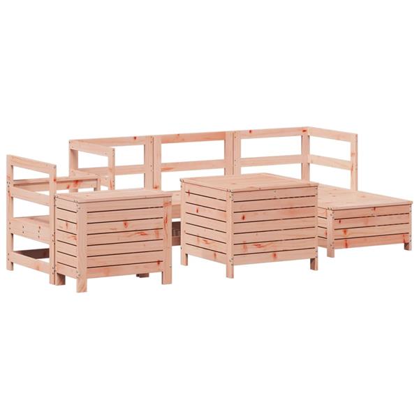 Grote foto vidaxl 7 delige loungeset massief douglas vurenhout tuin en terras tuinmeubelen