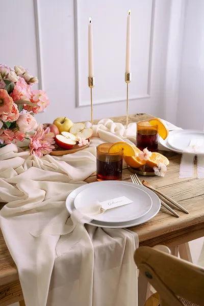 Grote foto chiffon runner cream 0.48 x 5 m verzamelen overige verzamelingen