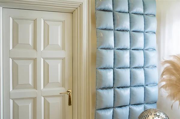 Grote foto foil balloon curtain double sided square misty blue 35 x 35 cm verzamelen overige verzamelingen