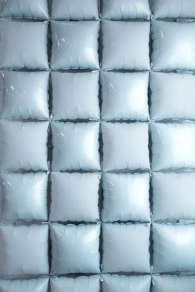 Grote foto foil balloon curtain double sided square misty blue 35 x 35 cm verzamelen overige verzamelingen