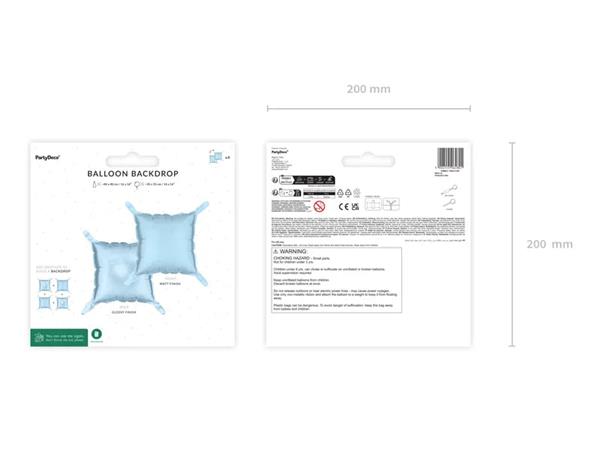 Grote foto foil balloon curtain double sided square misty blue 35 x 35 cm verzamelen overige verzamelingen