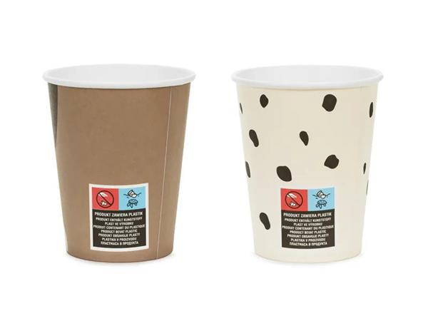 Grote foto papieren bekers pies mix 220 ml verzamelen overige verzamelingen