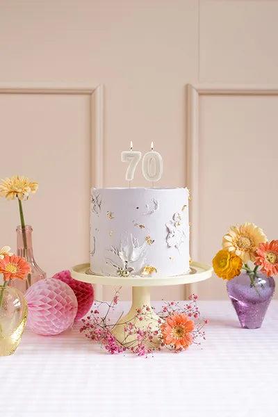 Grote foto birthday candle number 7 warm grey 6 cm verzamelen overige verzamelingen