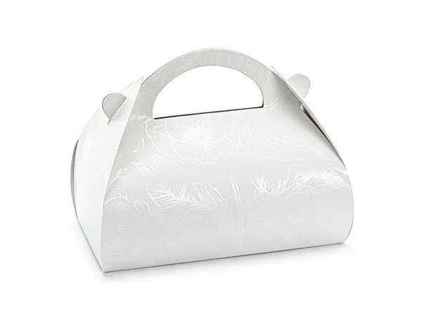 Grote foto decoratieve taartdozen pareltakken 16 x 15 x 8 cm wit verzamelen overige verzamelingen