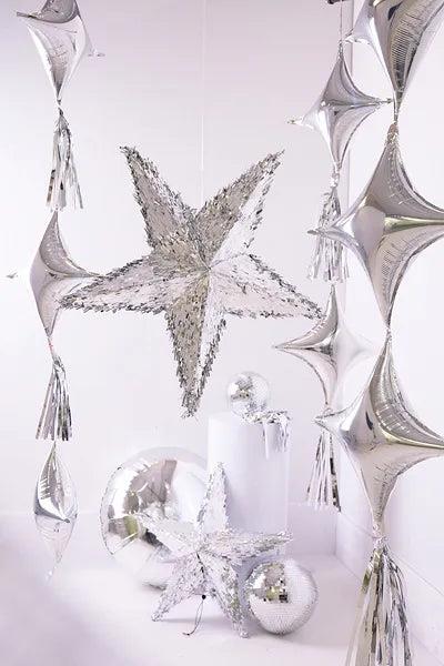 Grote foto foldable pinata star 68x68x30cm silver verzamelen overige verzamelingen