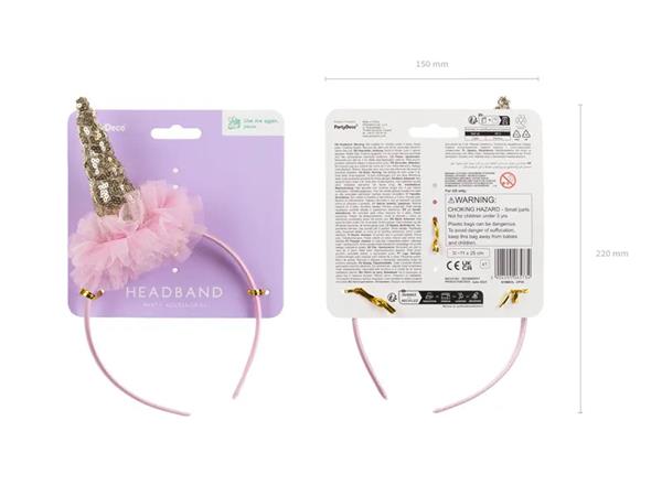 Grote foto unicorn headband with frill 11 x 25 cm mix verzamelen overige verzamelingen