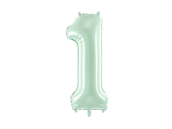 Grote foto foil balloon number 1 72cm green verzamelen overige verzamelingen
