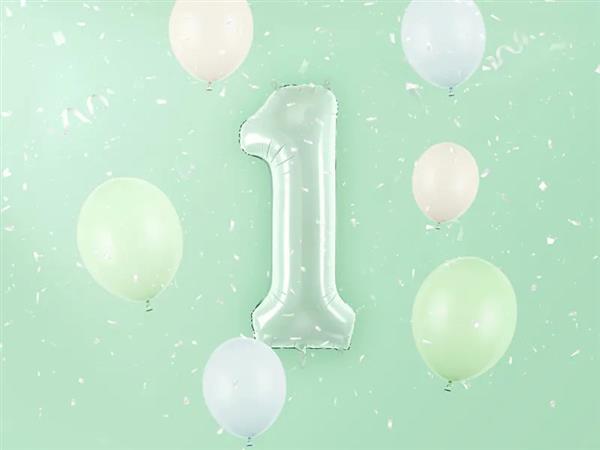 Grote foto foil balloon number 1 72cm green verzamelen overige verzamelingen