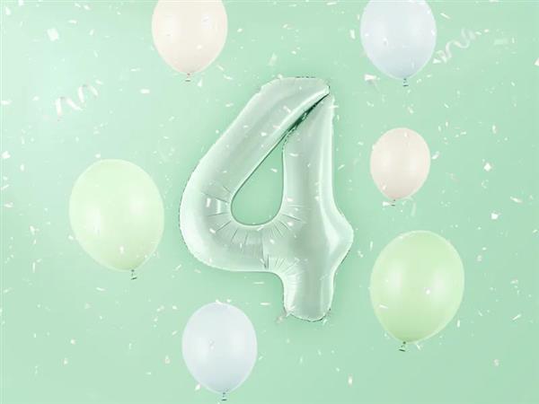 Grote foto foil balloon number 4 72cm green verzamelen overige verzamelingen