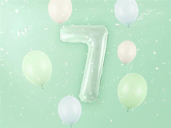 Grote foto foil balloon number 7 72cm green verzamelen overige verzamelingen