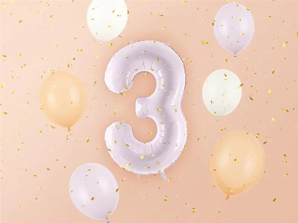 Grote foto foil balloon number 3 72cm purple verzamelen overige verzamelingen