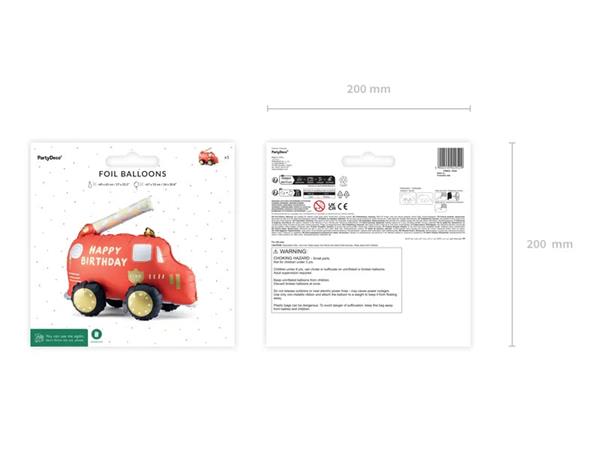 Grote foto foil balloon fire truck mix 67x53 cm verzamelen overige verzamelingen
