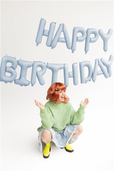 Grote foto foil balloon happy birthday 340x35cm blue verzamelen overige verzamelingen