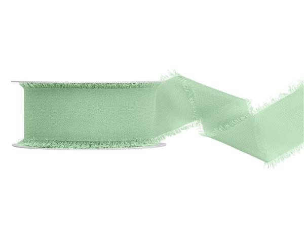 Grote foto chiffon ribbon sage 40mm 10m verzamelen overige verzamelingen