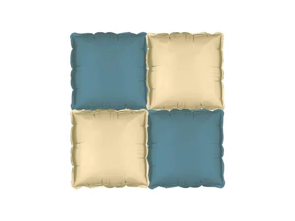 Grote foto foil balloon curtain double sided square biege navy blue 35 x 35 cm verzamelen overige verzamelingen