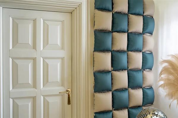 Grote foto foil balloon curtain double sided square biege navy blue 35 x 35 cm verzamelen overige verzamelingen