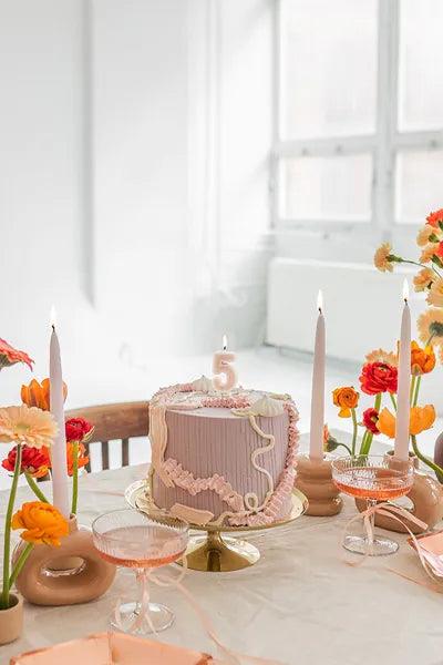 Grote foto birthday candle number 5 dusty rose 6 cm verzamelen overige verzamelingen