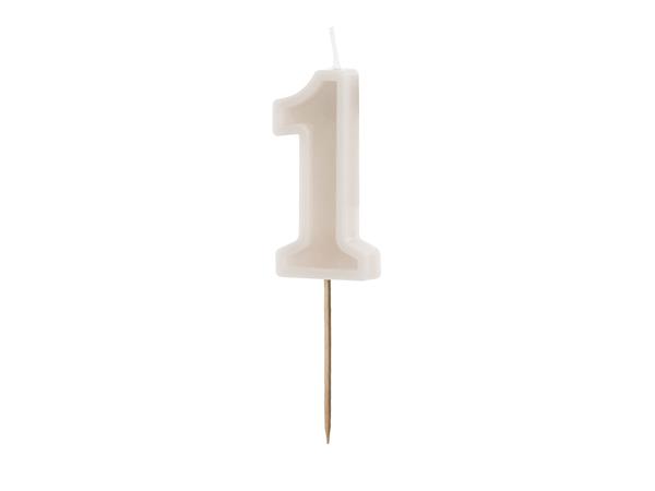 Grote foto verjaardagskaars nummer 1 beige verzamelen overige verzamelingen