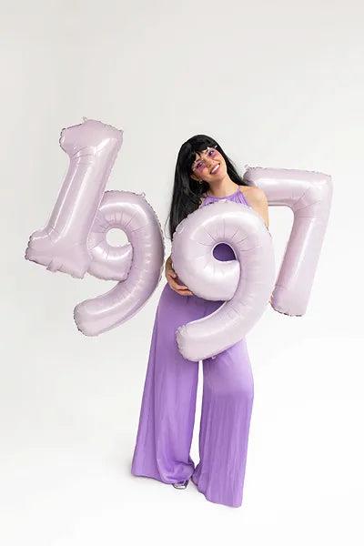 Grote foto foil balloon number 9 72cm purple verzamelen overige verzamelingen