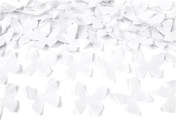 Grote foto confetti kanon met vlinders wit 28cm verzamelen overige verzamelingen