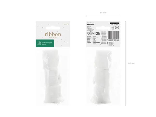 Grote foto chiffon lint wit 40mm 5m verzamelen overige verzamelingen