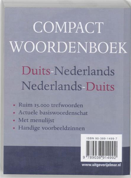 Grote foto compact woordenboek duits nederlands nederlands duits boeken woordenboeken