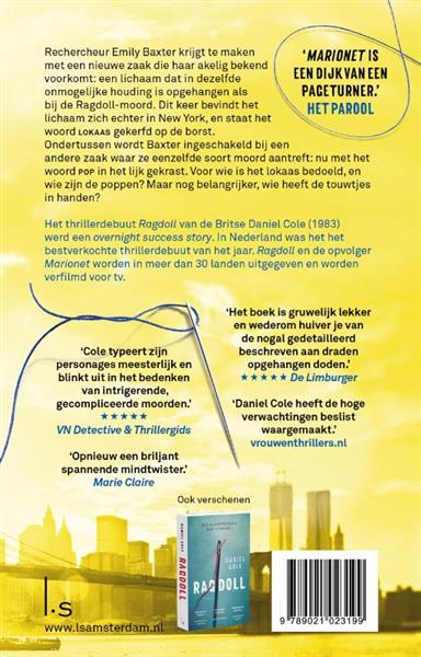 Grote foto marionet ragdoll 2 boeken thrillers