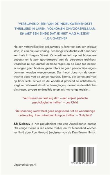 Grote foto het vorige meisje boeken thrillers