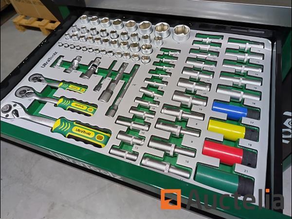 Grote foto gereedschapswagen ultra toolz green 7 7 1 doe het zelf en verbouw gereedschappen en machines