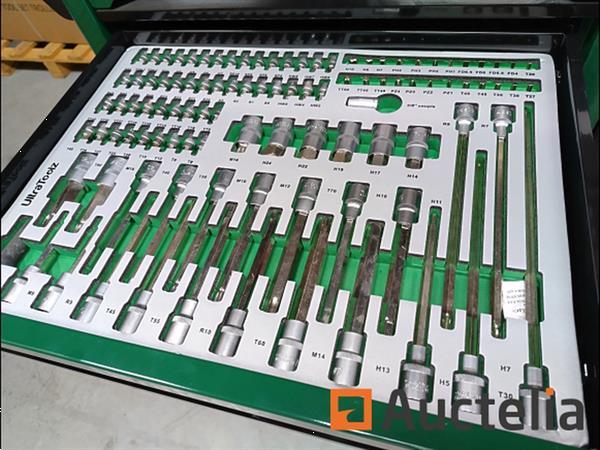 Grote foto gereedschapswagen ultra toolz green 7 7 1 doe het zelf en verbouw gereedschappen en machines