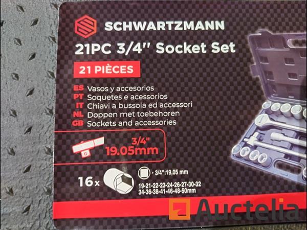 Grote foto 21 dlg doppenset zwaar schwartzmann doe het zelf en verbouw gereedschappen en machines