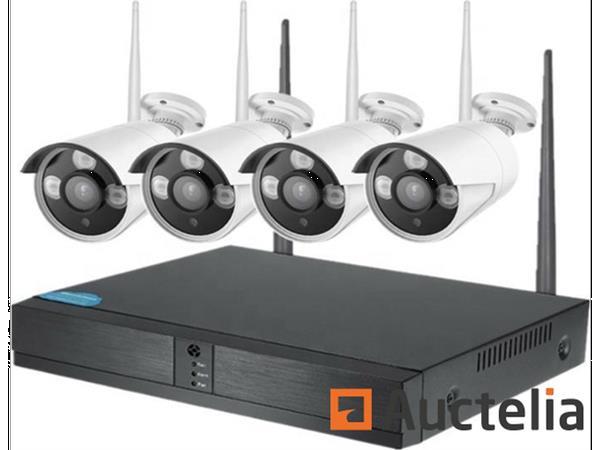 Grote foto wifi cctv camera beveiligingset draadloos met 4 cameras nachtzicht doe het zelf en verbouw gereedschappen en machines
