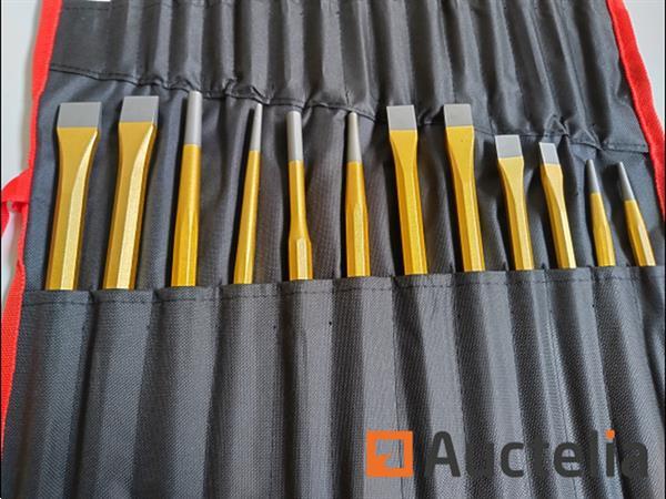 Grote foto ongebruikt stahlkaiser 16 en 12 delige beitelset carbon staal doe het zelf en verbouw gereedschappen en machines