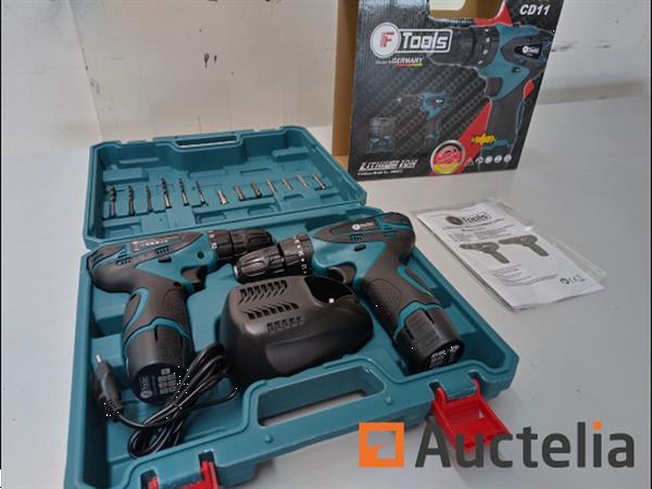 Grote foto f tools accu boormachineset 18v dubbele set doe het zelf en verbouw gereedschappen en machines
