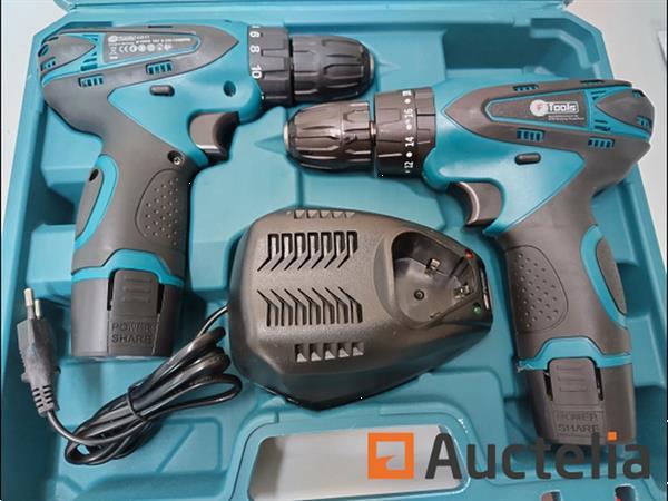 Grote foto f tools accu boormachineset 18v dubbele set doe het zelf en verbouw gereedschappen en machines