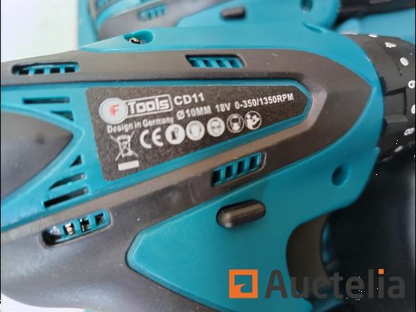 Grote foto f tools accu boormachineset 18v dubbele set doe het zelf en verbouw gereedschappen en machines