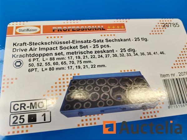 Grote foto 25 dlg zware krachtdoppenset 1 17 75mm doe het zelf en verbouw gereedschappen en machines