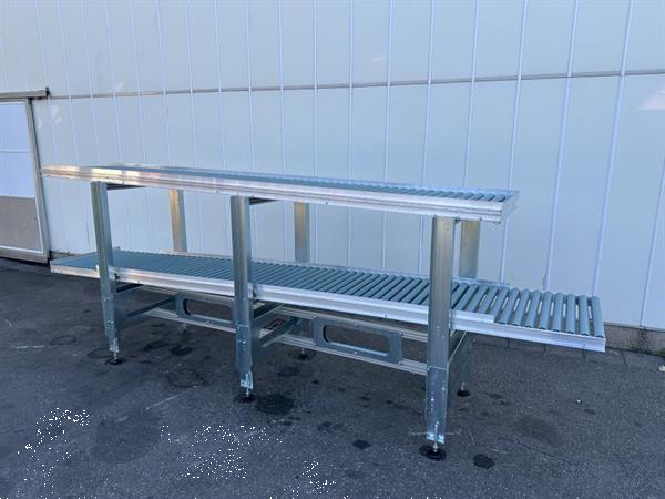 Grote foto martin stolze rollenbaan dubbel op frame 360 x 64 cm en 410 x 64 cm agrarisch transportbanden