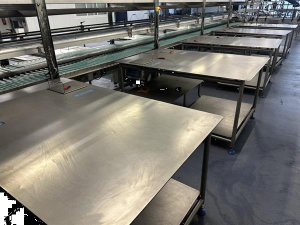 Grote foto martin stolze combi conveyor productie en inpaklijn met 11 marco werktafels met weegschaal agrarisch tuinbouw