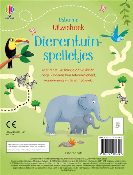 Grote foto uitwisboek dierentuinspelletjes boeken overige boeken
