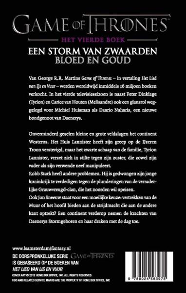 Grote foto een storm van zwaarden bloed en goud game of thrones 4 boeken science fiction