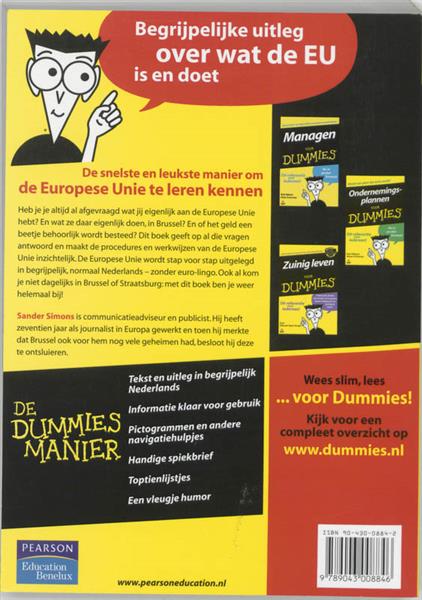 Grote foto europese unie voor dummies voor dummies boeken politiek en maatschappij