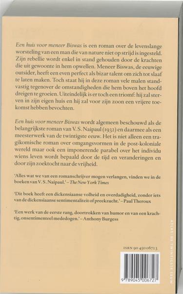 Grote foto een huis voor meneer biswas de twintigste eeuw 10 boeken overige boeken