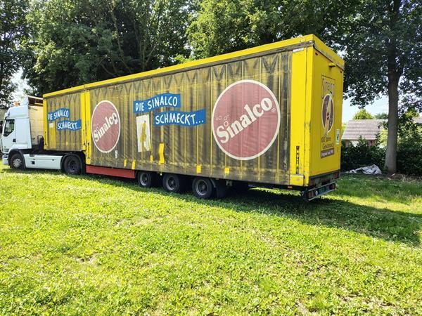 Grote foto semi dieplader met huif 3 asser aluminium vloer 2005 doe het zelf en verbouw opleggers