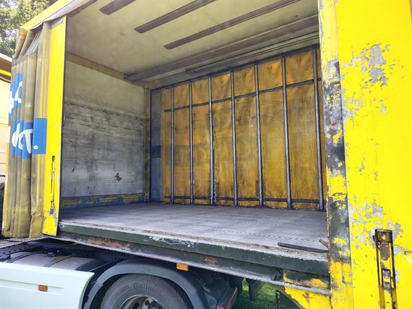 Grote foto semi dieplader met huif 3 asser aluminium vloer 2005 doe het zelf en verbouw opleggers